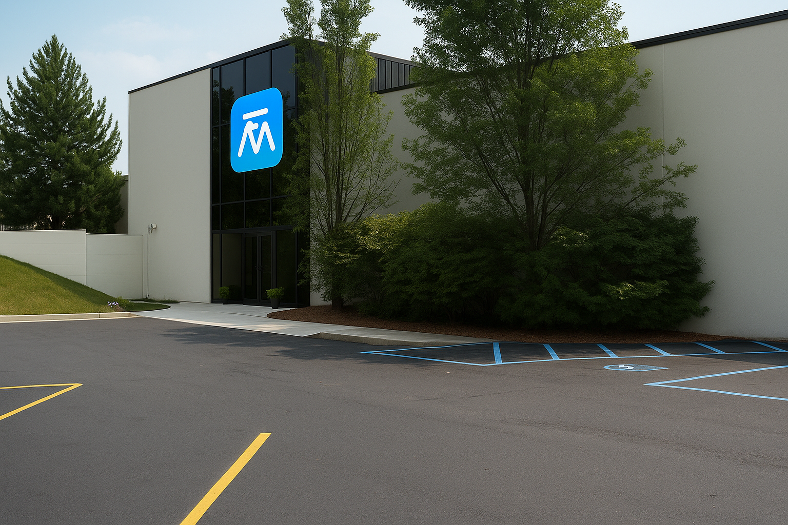 Mully Fulfillment Detroit facility exterior — Modern warehouse with Mully logo and professional landscaping.